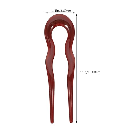 French Hair Fork for Buns U Shaped Plastic Hair Pin For Thin Thick Hair Vintage Updo Hair Accessories For Women Girls 3Pcs