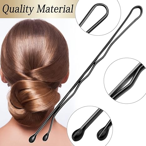 100PCS 2Inches Hair Pins Kit Secure Hold Bobby Pins Clips for Women Girls and Hairdressing Salon With Clear Storage Box(Black)