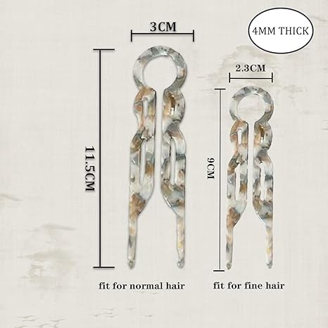 Lialys Hair Clips for Thick Hair, Prestige Hair Pin, Elegant 2025 Accessories for Women(3PCS,Small)