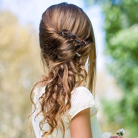 Hair Pin Bow Hairpin U Shaped Hairpins French Twist Wavy Hair Clips Bun Sticks Acetate Hair Fork Hair Accessories for Women Styling Thin Thick Hair - 2 Pack