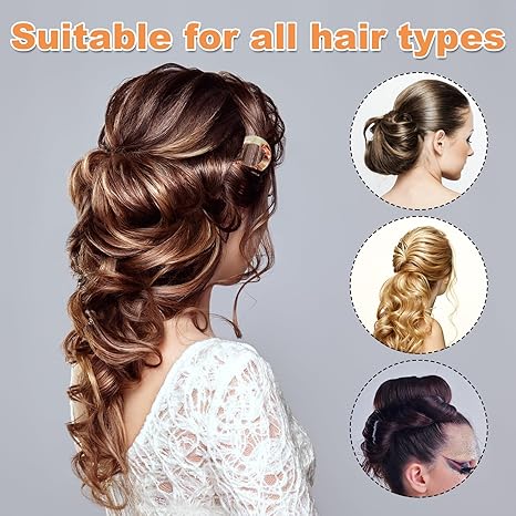 3pcs French Hair Pins, U-Shaped Hairpins for Women Girls Acetate Sticks Styling Accessories, Perfect for Buns Thick Fine and Long Hair